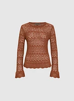 Pull léger en tricot ajouré