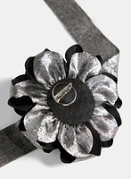Detachable Flower Brooch Neck Tie