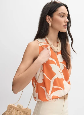 Floral Sleeveless Blouse