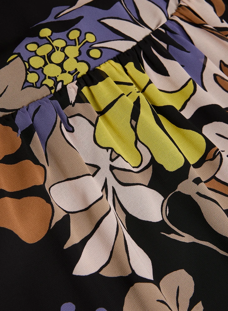 Robe florale en chiffon