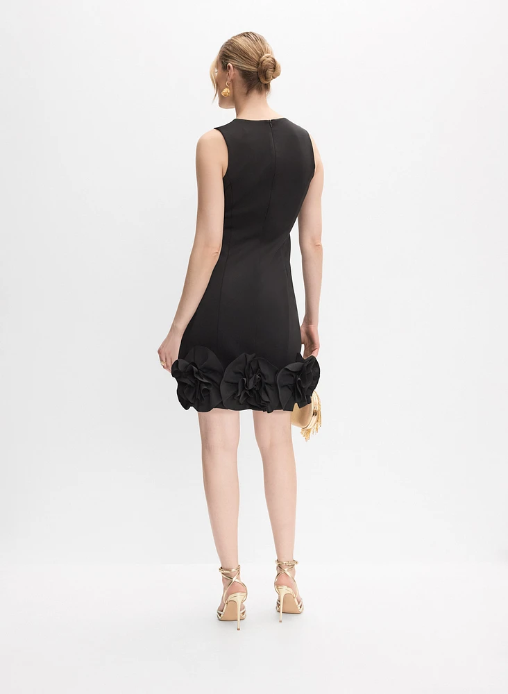 Robe à appliqués floraux