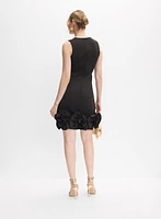 Robe à appliqués floraux