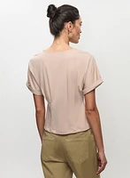 Haut-corset à manches pliées