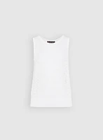 Pull texturé sans manches