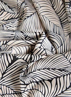 Foulard carré réversible à motif feuillu