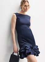 Robe à ourlet volanté