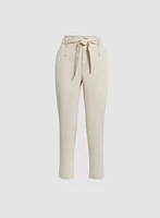 Pantalon en denim à taille nouée