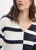 Joseph Ribkoff - Contrast Stripe Sweater