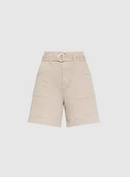 Short en jean à ceinture