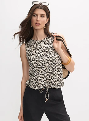 Abstract Animal Print Top