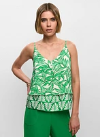 Palm Print Tiered Camisole