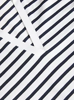 Striped Polo-Neck T-Shirt