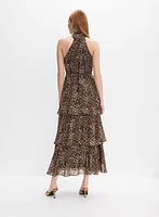 Tiered Leopard Print Dress