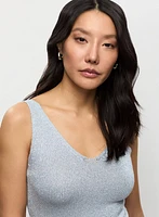 Camisole en tricot léger à effet métallique