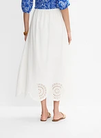 Scalloped Hem Maxi Skirt