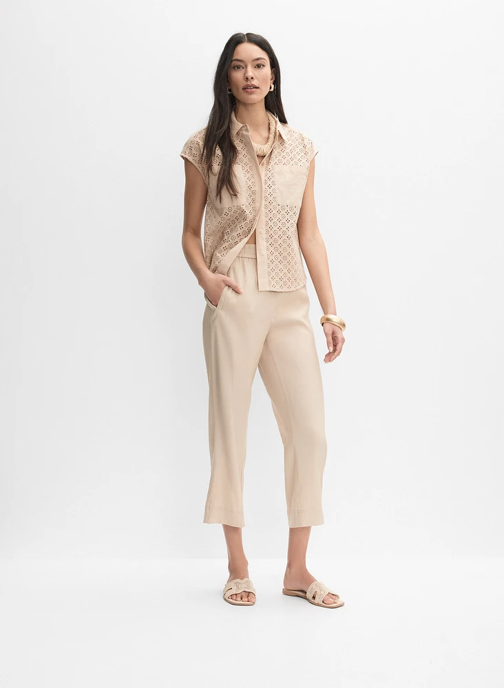 Blouse à détails brodés