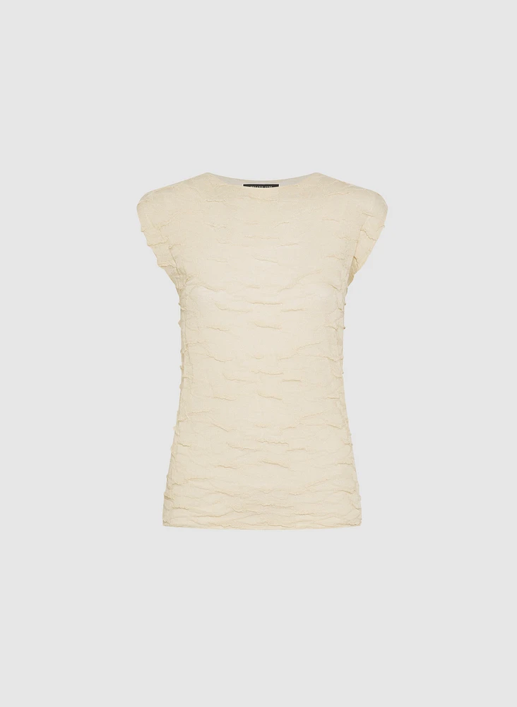 Textured Jacquard Knit Top
