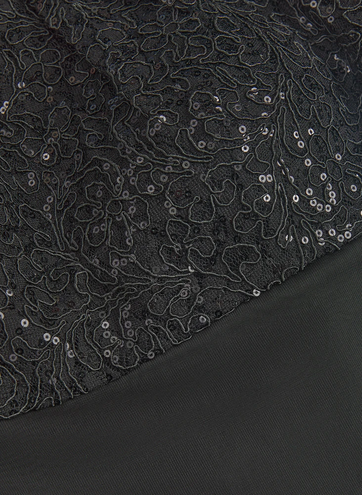Robe à bustier en paillettes