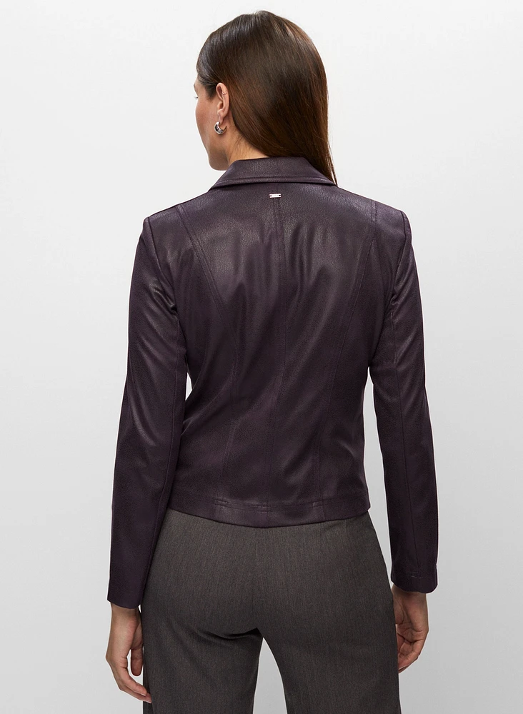 Vex - Veste en faux suède à détails métalliques