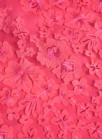 3D Floral Overlay Dress