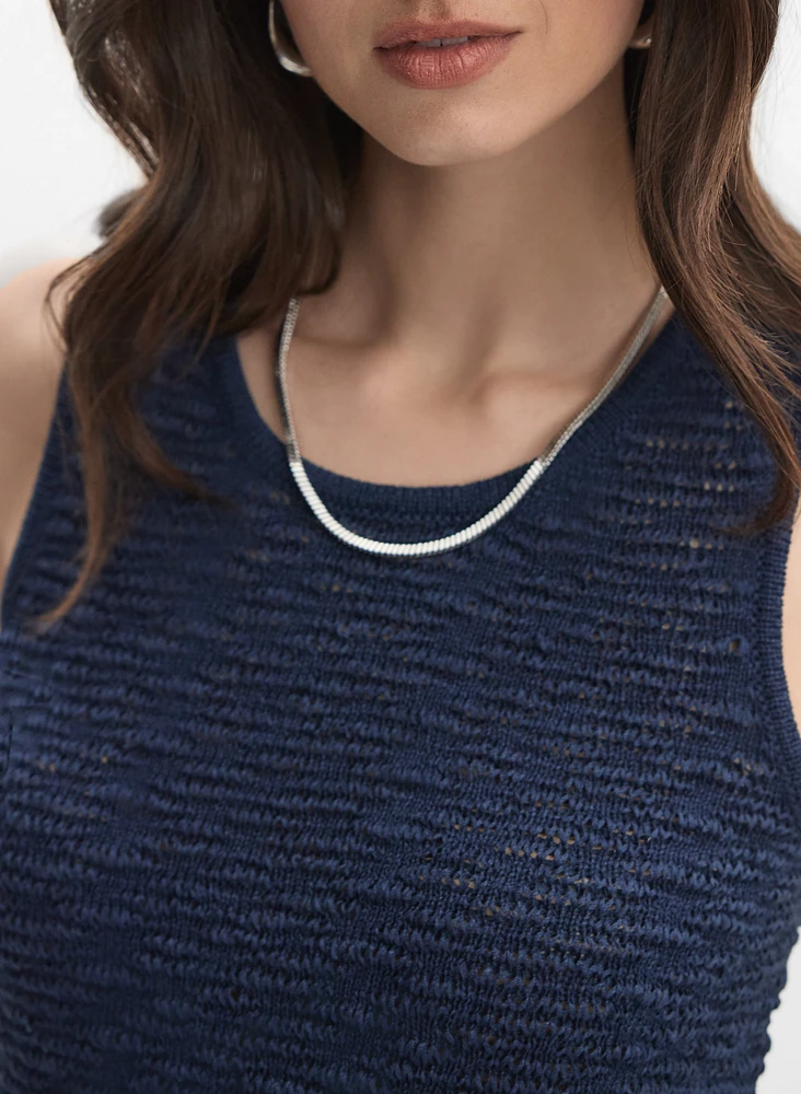Textured Sleeveless Sweater