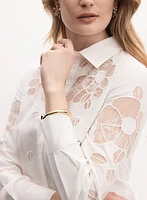 Floral Cutout Blouse
