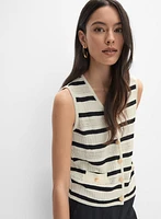 Striped Knit Vest
