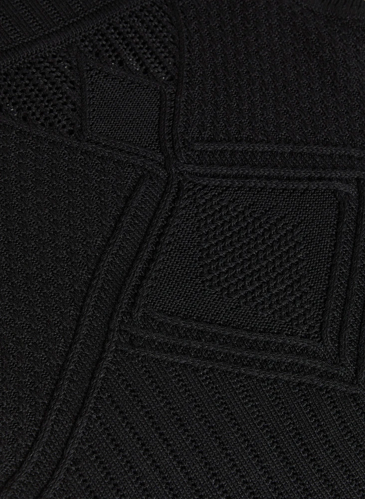 Pull sans manches à franges