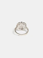 Bague à fleur en cristaux