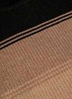 Striped Rib Knit Sweater
