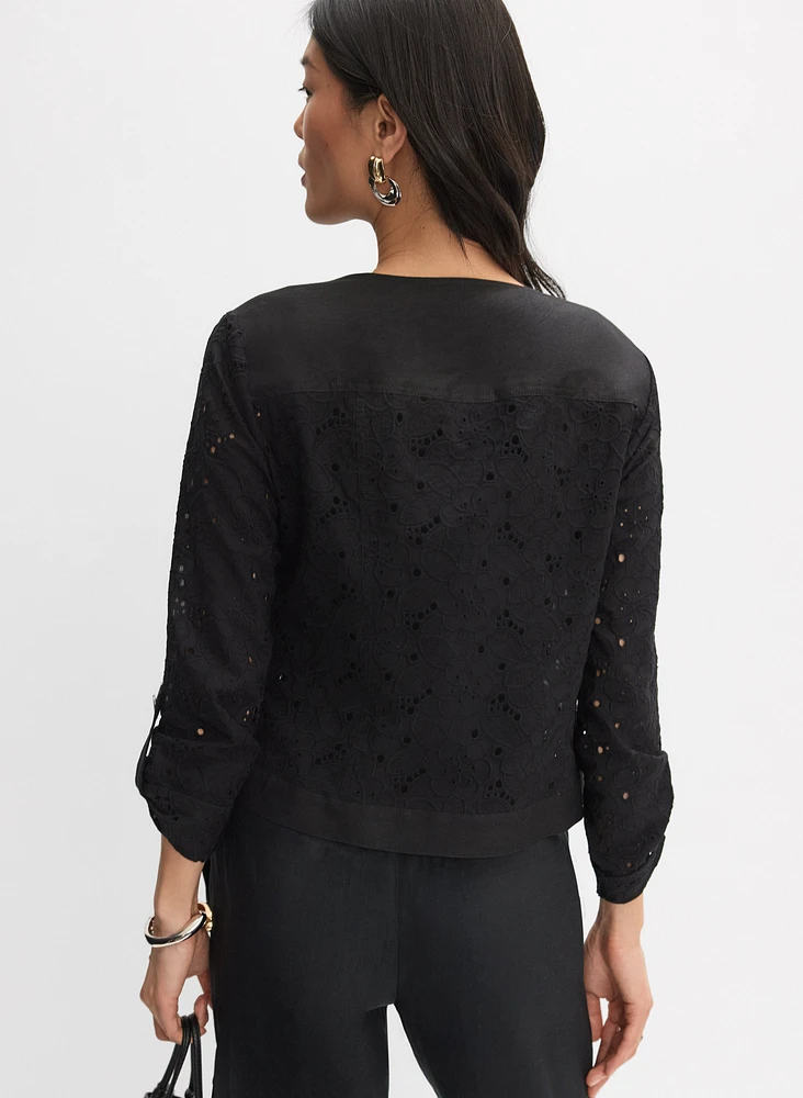 Lace Crew Neck Jacket