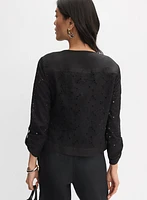 Lace Crew Neck Jacket