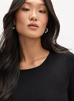 Mixed Jacquard Knit Dress