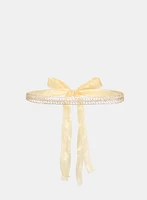 Ceinture en organza à cristaux