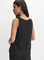 V-Neck Crepe Blouse
