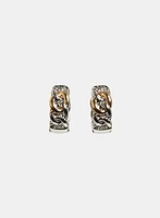 Two-Tone Hoop Earrings