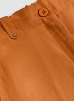Pantalon capri Essentiels en mélange de lin