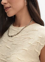 Textured Jacquard Knit Top