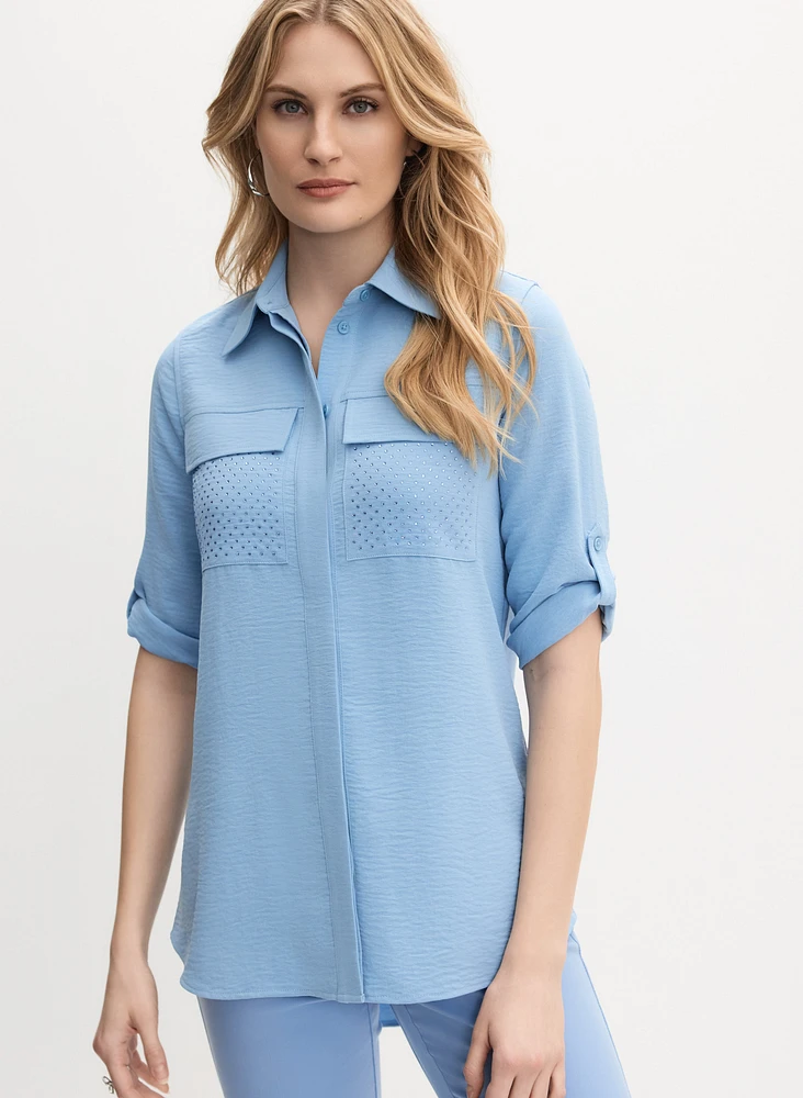Utility Button-Up Blouse