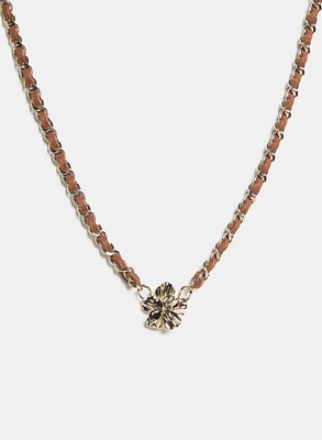 Vegan Leather Chain Necklace