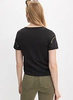 Embroidered Detail T-Shirt