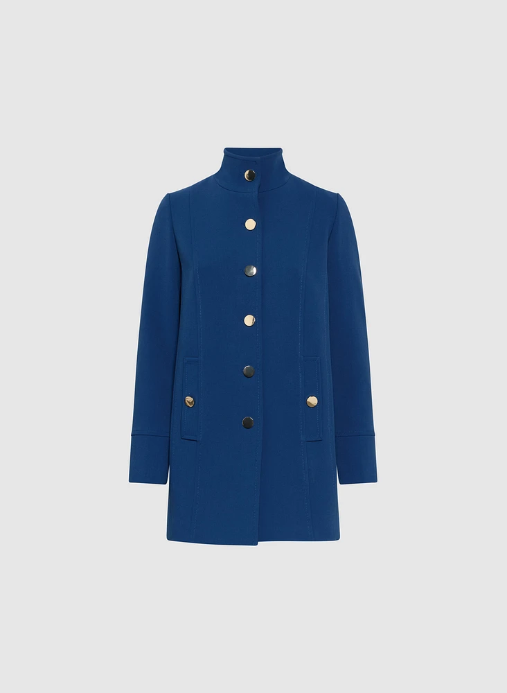 Manteau boutonné en tricotine