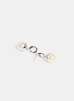 Faux Pearl Drop Earrings