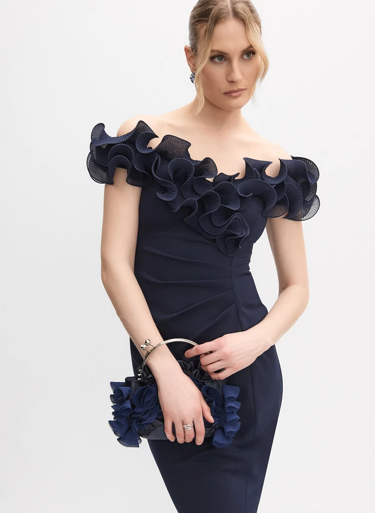 Ruffled Off-The-Shoulder Dress