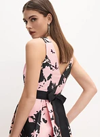 Robe de soirée florale à boucle au dos