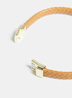 Bracelet tressé en cuir végane