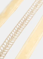 Ceinture en organza à cristaux