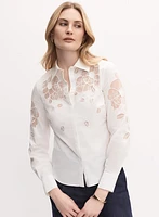 Floral Cutout Blouse