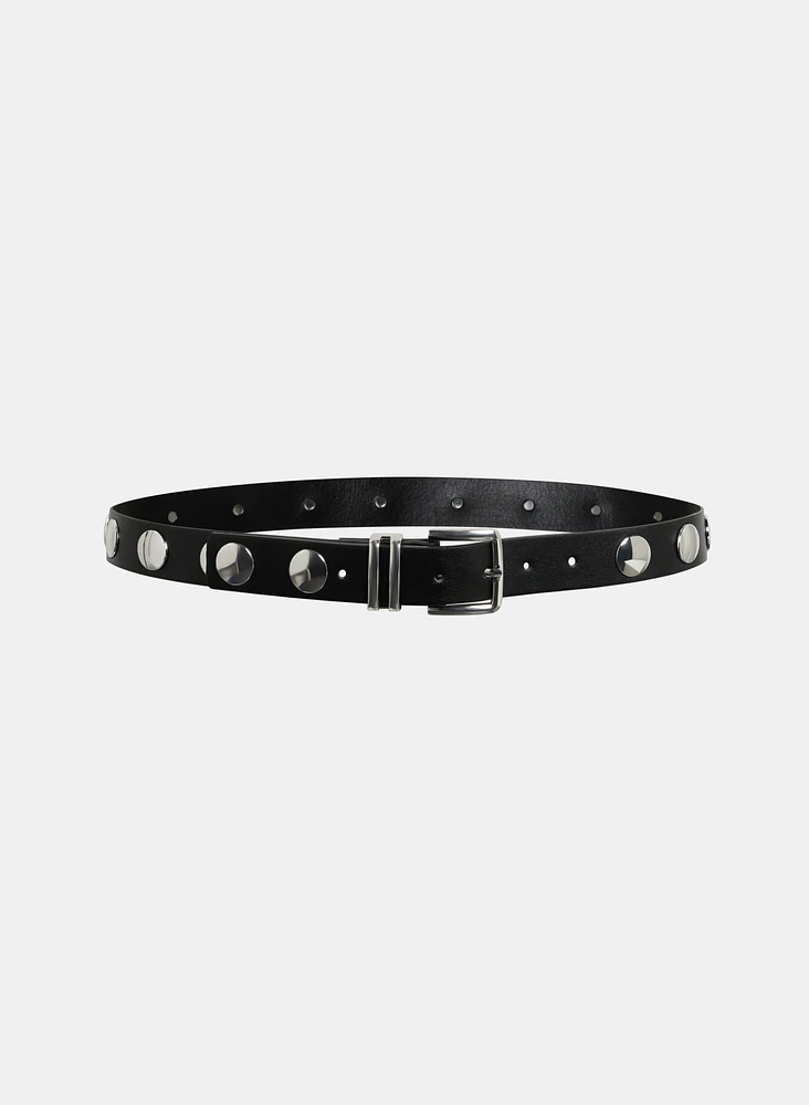 Studded Vegan Leather Belt