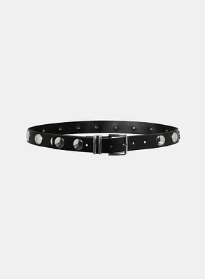 Studded Vegan Leather Belt